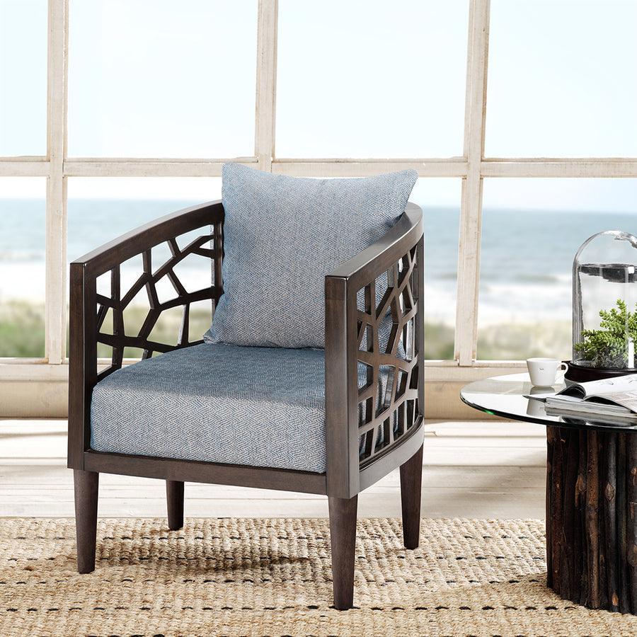 Olliix.com Accent Chairs - Crackle Accent Chair Blue