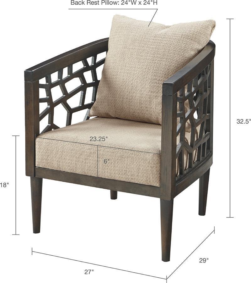 Olliix.com Accent Chairs - Crackle Accent Chair Tan