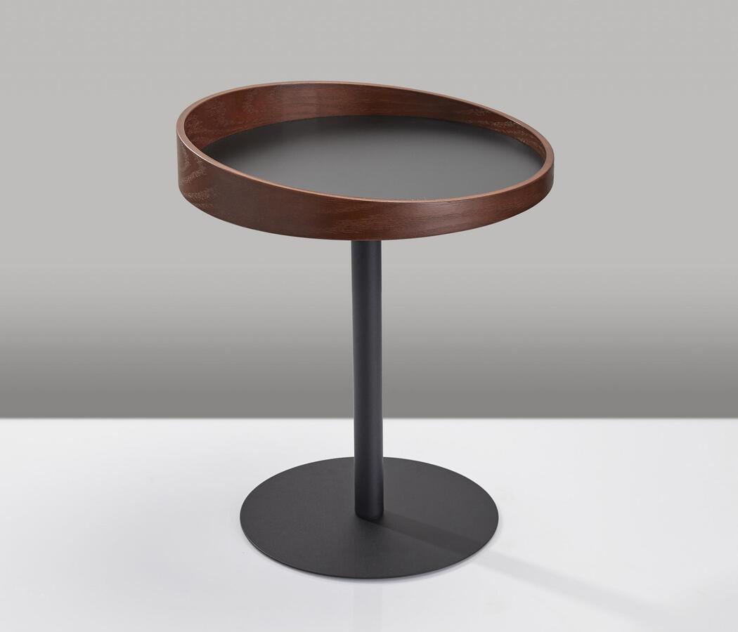 Adesso Side & End Tables - Crater End Table- Walnut