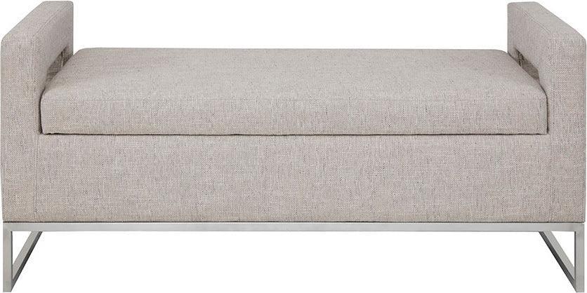 Olliix.com Benches - Crawford Storage Bench Gray