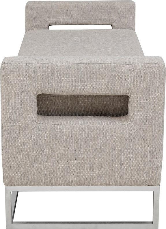 Olliix.com Benches - Crawford Storage Bench Gray