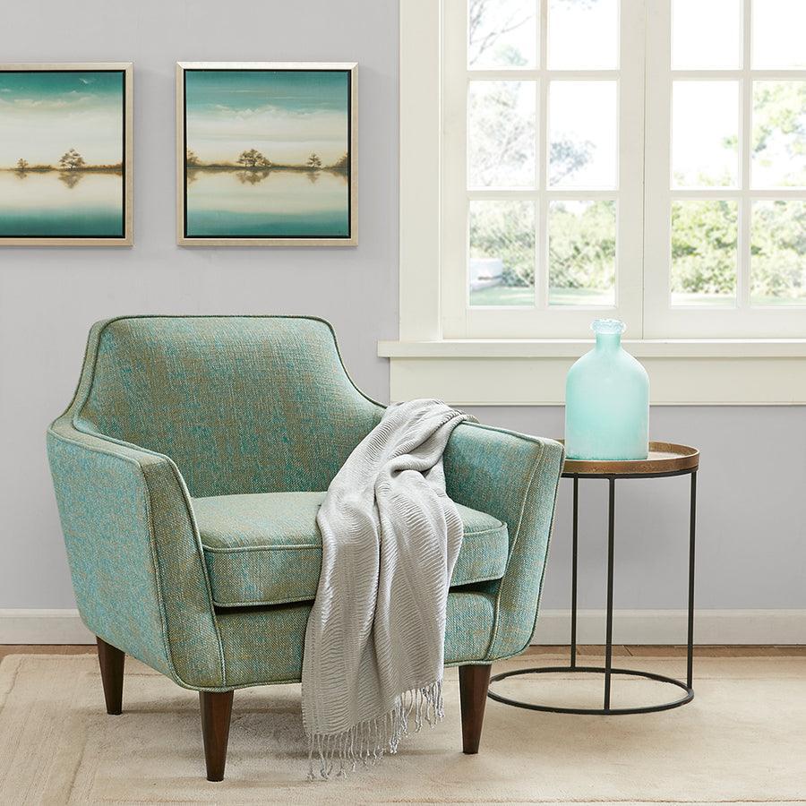Olliix.com Accent Chairs - Cruz Mid Century Accent Chair Blue-Green