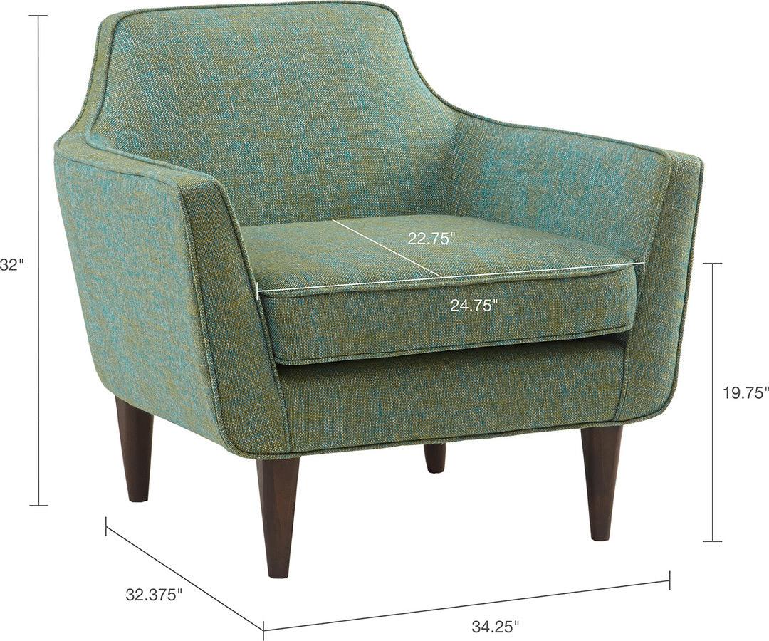 Olliix.com Accent Chairs - Cruz Mid Century Accent Chair Blue-Green