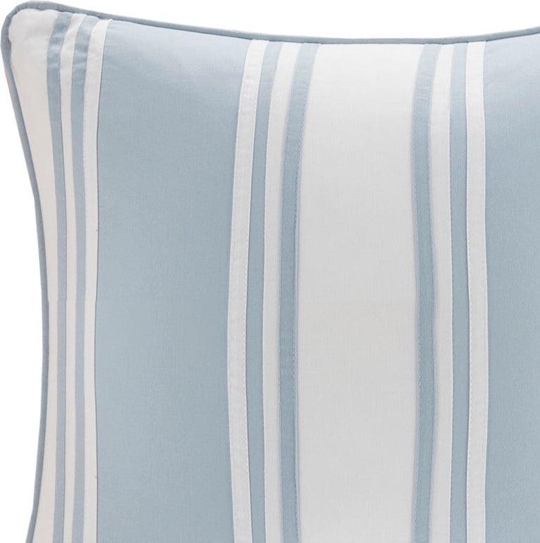 Olliix.com Pillows - Crystal Coastal Beach Pieced Square Pillow 18x18" White