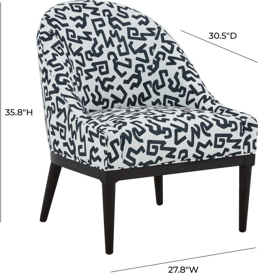 Tov Furniture Accent Chairs - Crystal Velvet Patterned Accent Chair