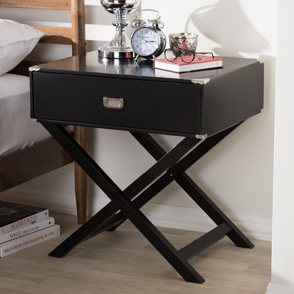 Wholesale Interiors Nightstands & Side Tables - Curtice Bedside Table Black