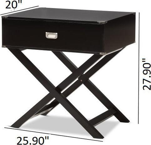 Wholesale Interiors Nightstands & Side Tables - Curtice Bedside Table Black