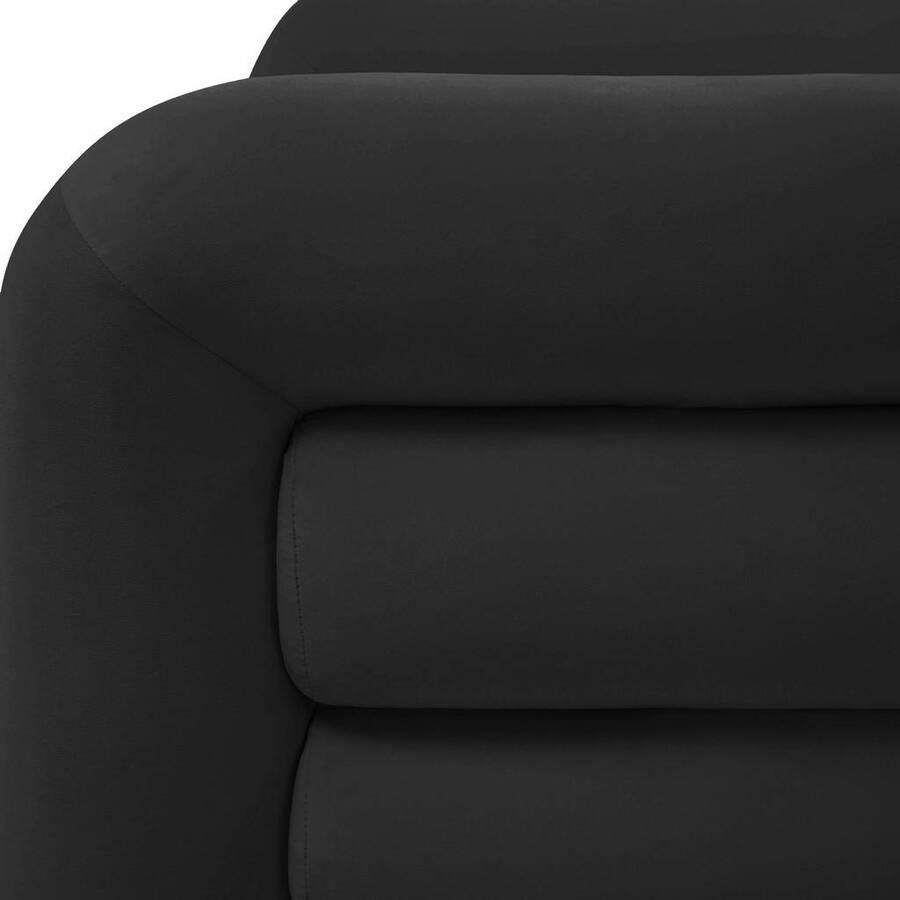 Tov Furniture Accent Chairs - Curves Black Velvet Lounge Chair