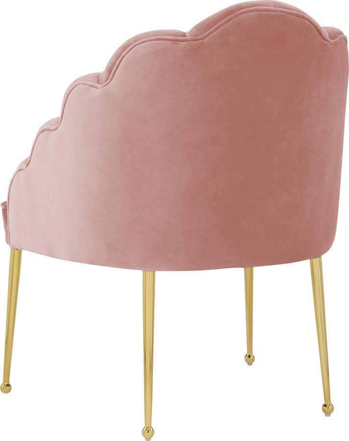 Tov Furniture Accent Chairs - Daisy Blush Velvet Chair Gold & Blush