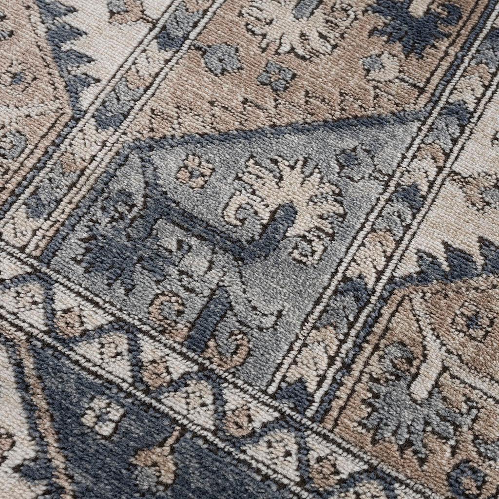 Olliix.com Indoor Rugs - Dakota 5x7 Area Rug Blue & Cream
