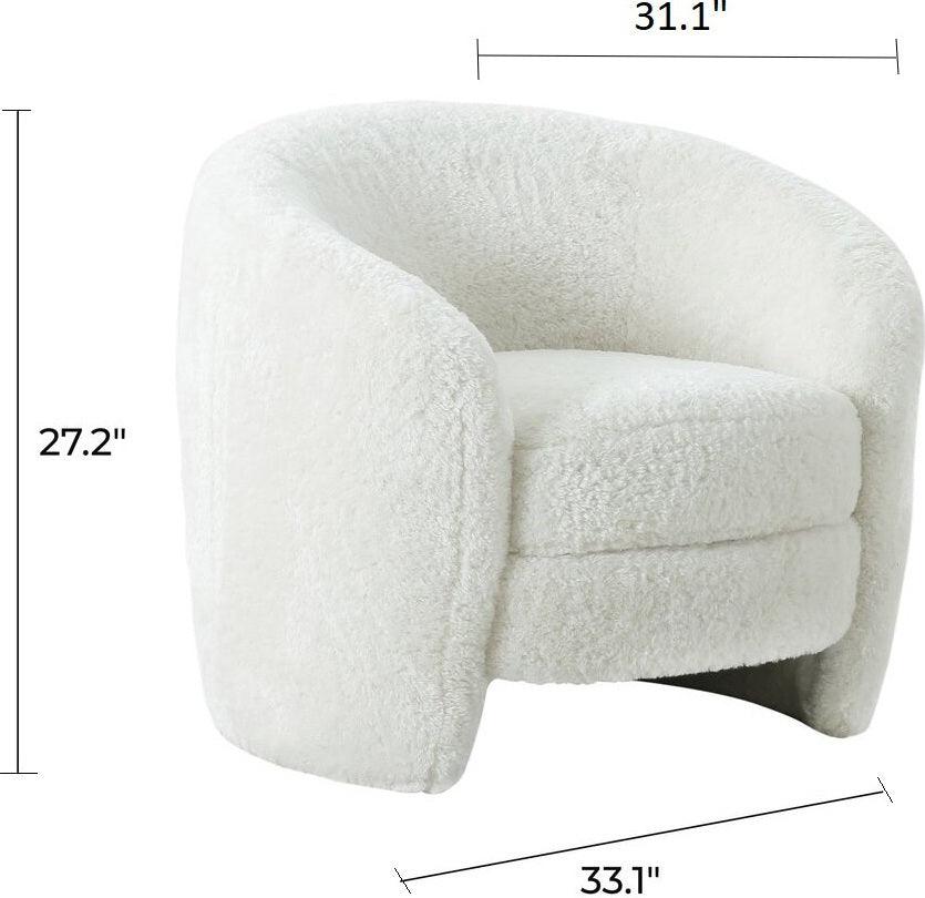 Tov Furniture Accent Chairs - Dakota Armchair White