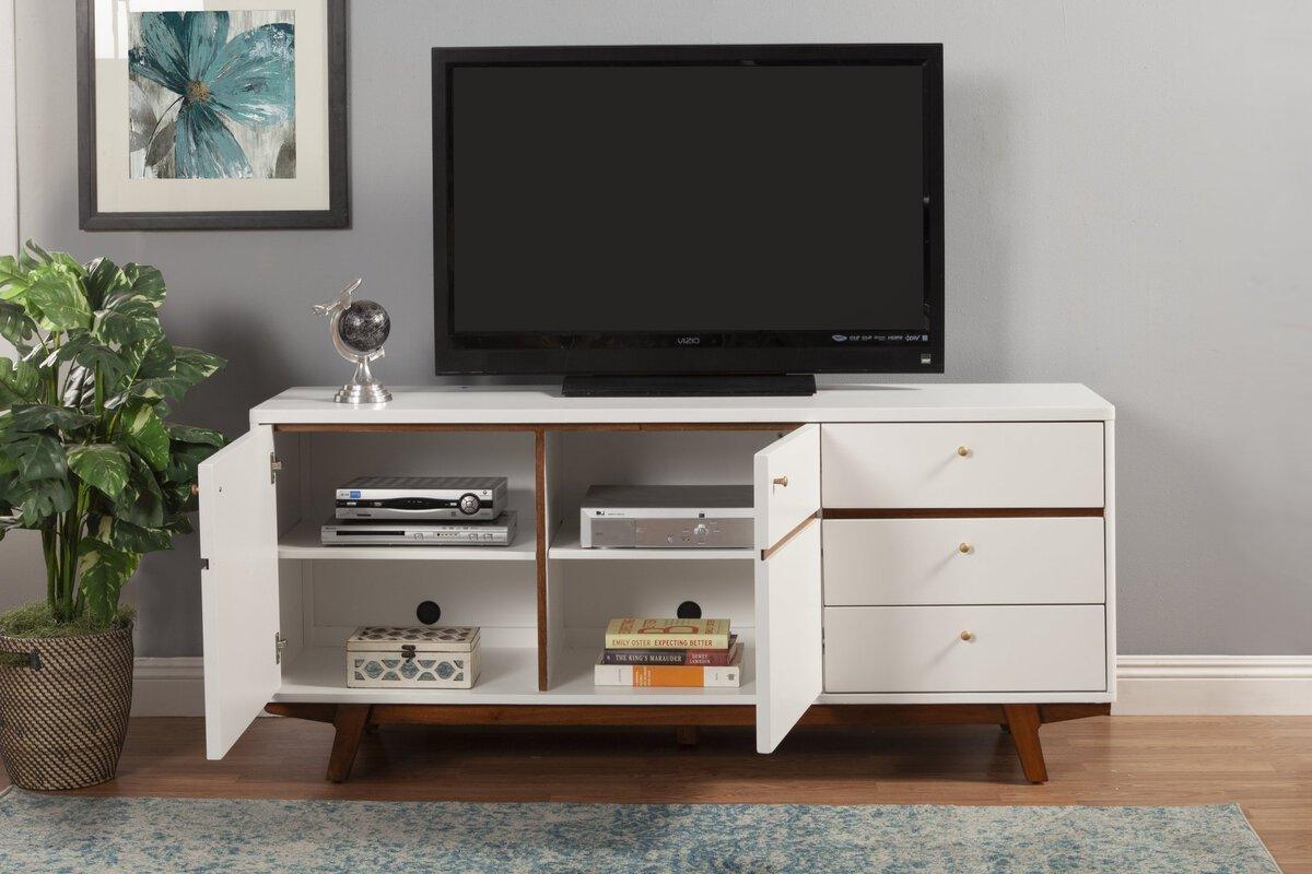 Alpine Furniture TV & Media Units - Dakota TV Console Acorn & White
