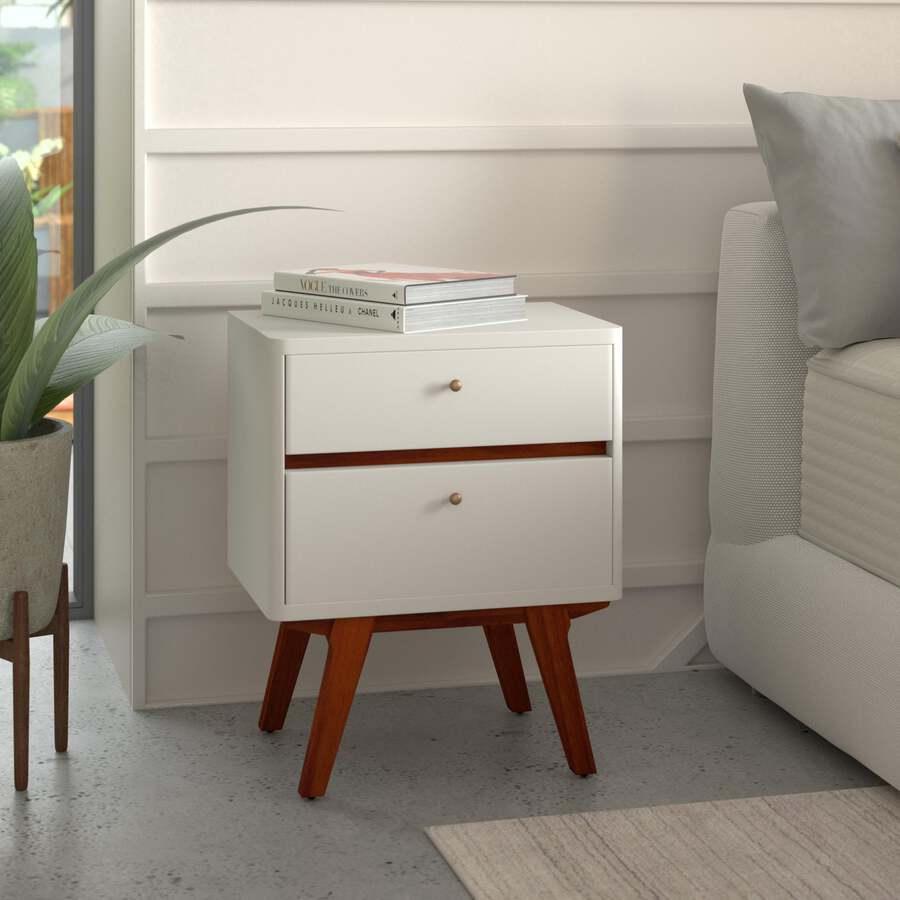 Alpine Furniture Nightstands & Side Tables - Dakota Two Drawer Nightstand