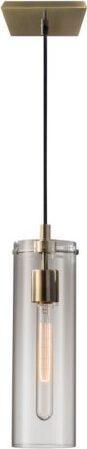 Adesso Ceiling Lights - Dalton Pendant Clear Glass Antique Brass