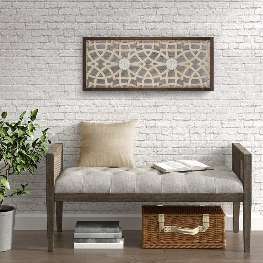 Olliix.com Wall Art - Damask Wood Panel Carved Wall Panel Wood