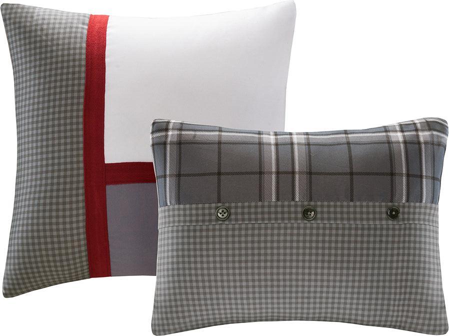 Olliix.com Comforters & Blankets - Daryl Transitional Comforter Set Gray Full/Queen