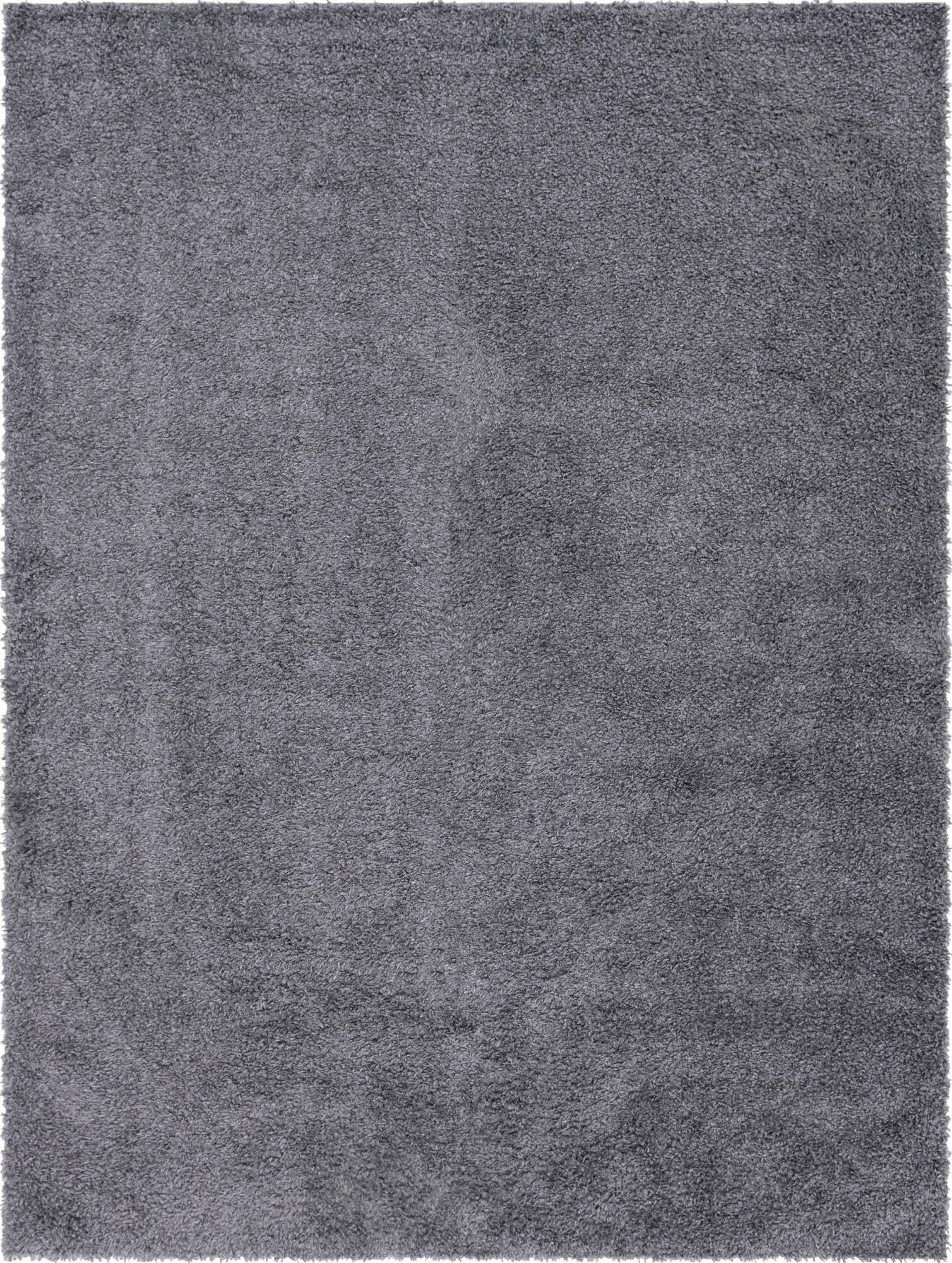 Unique Loom Indoor Rugs - Davos Shag Solid Rectangular 9x12 Rug Peppercorn
