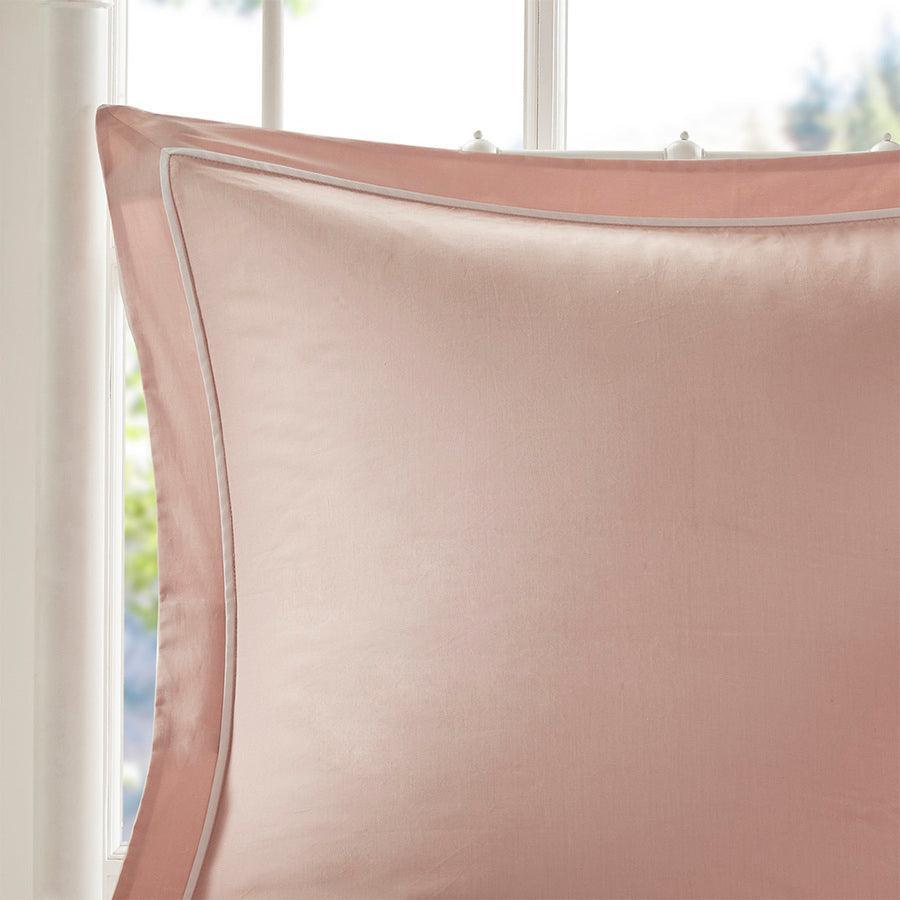 Olliix.com Comforters & Blankets - Dawn Transitional 9 Piece Cotton Percale Comforter Set Blush Cal King