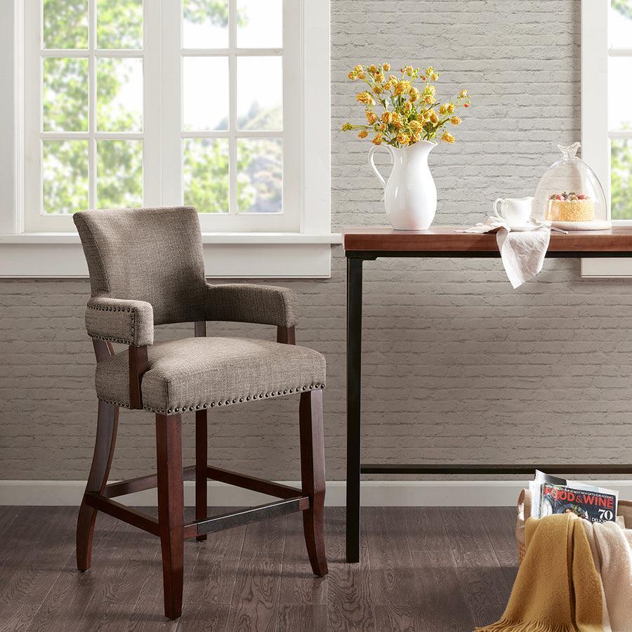 Olliix.com Barstools - Dawson Arm 26?? Counter Stool Brown