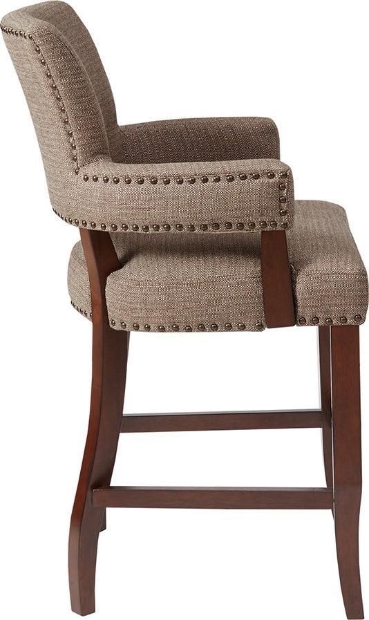 Olliix.com Barstools - Dawson Arm 26?? Counter Stool Brown