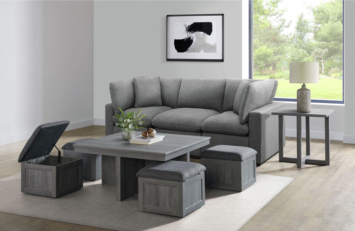 Elements Side & End Tables - Dawson End Table in Gray