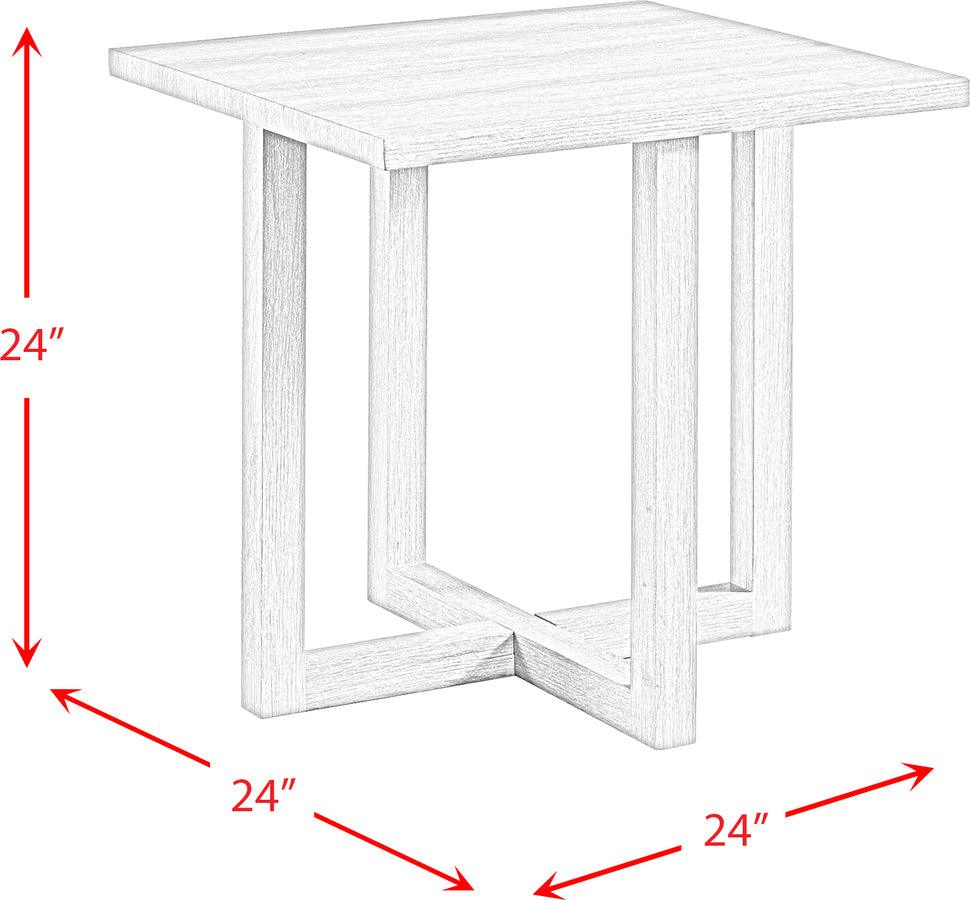 Elements Side & End Tables - Dawson End Table in Gray