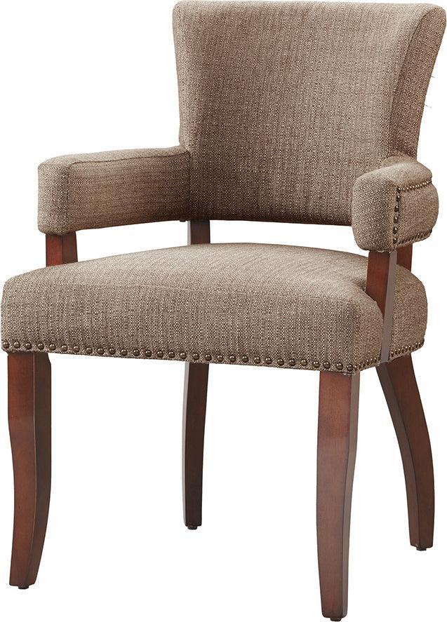 Olliix.com Dining Chairs - Dawson Traditional Arm Dining Chair 24W x 25.5D x35H" Brown