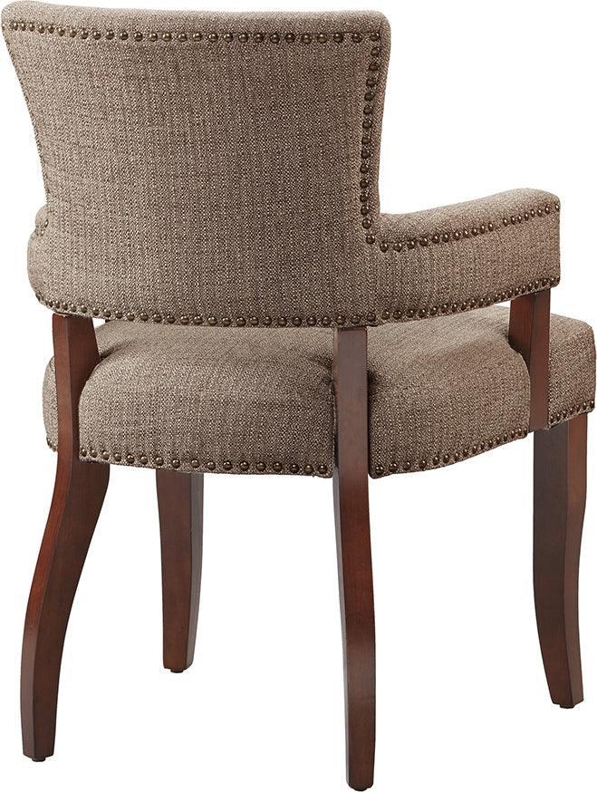 Olliix.com Dining Chairs - Dawson Traditional Arm Dining Chair 24W x 25.5D x35H" Brown