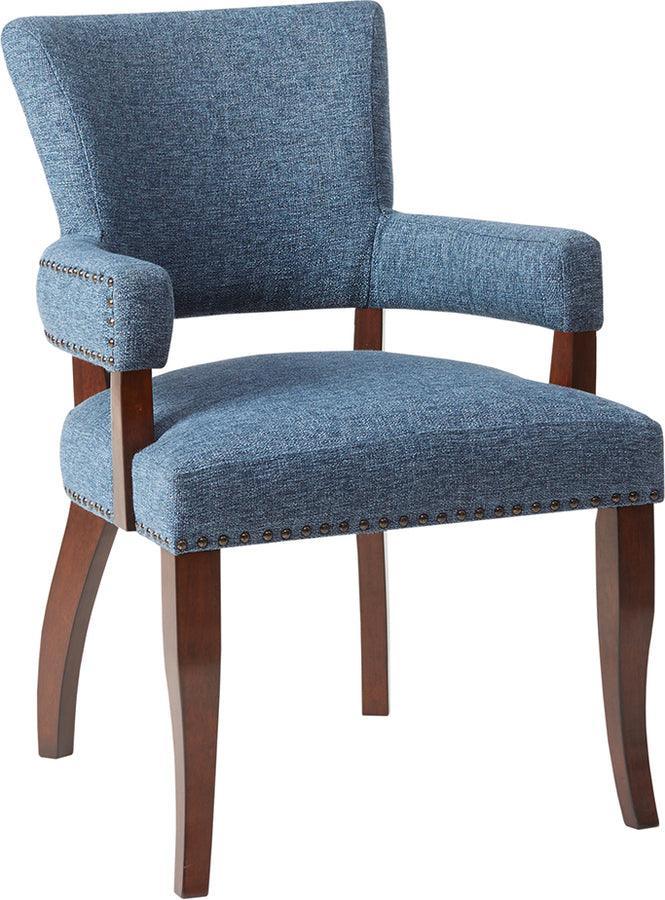 Olliix.com Dining Chairs - Dawson Transitional Arm Dining Chair 24Wx25.5Dx35"H Blue