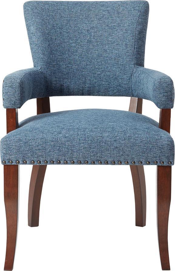 Olliix.com Dining Chairs - Dawson Transitional Arm Dining Chair 24Wx25.5Dx35"H Blue