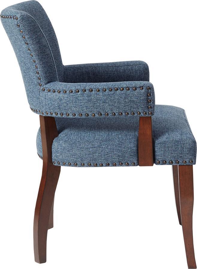Olliix.com Dining Chairs - Dawson Transitional Arm Dining Chair 24Wx25.5Dx35"H Blue