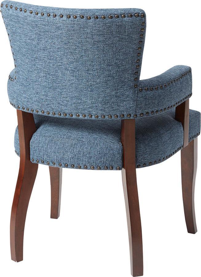 Olliix.com Dining Chairs - Dawson Transitional Arm Dining Chair 24Wx25.5Dx35"H Blue