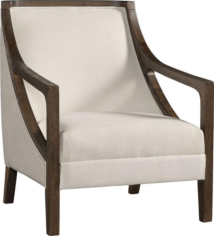 Elements Accent Chairs - Dayna Accent Chair with Brown Frame Natural