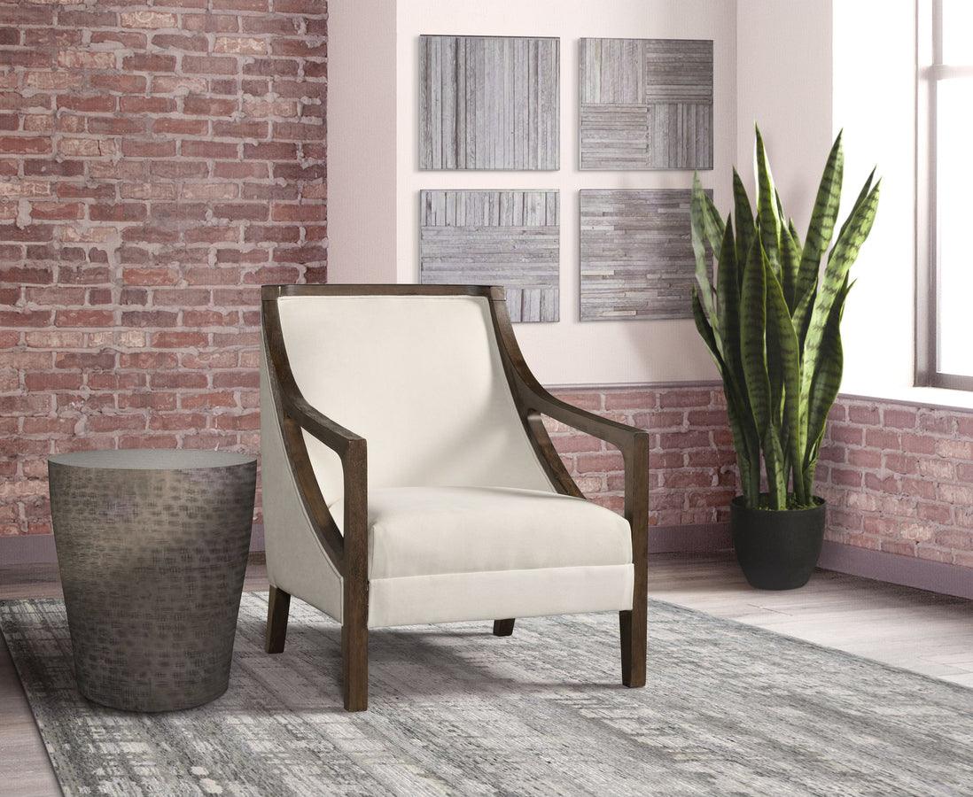 Elements Accent Chairs - Dayna Accent Chair with Brown Frame Natural