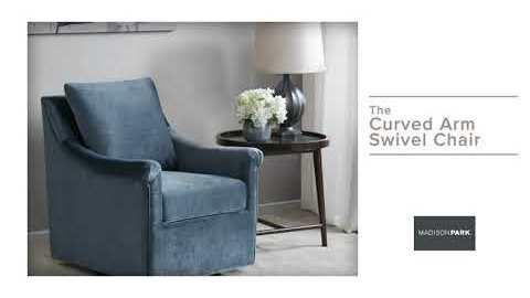Olliix.com Accent Chairs - Deanna Swivel Chair Blue