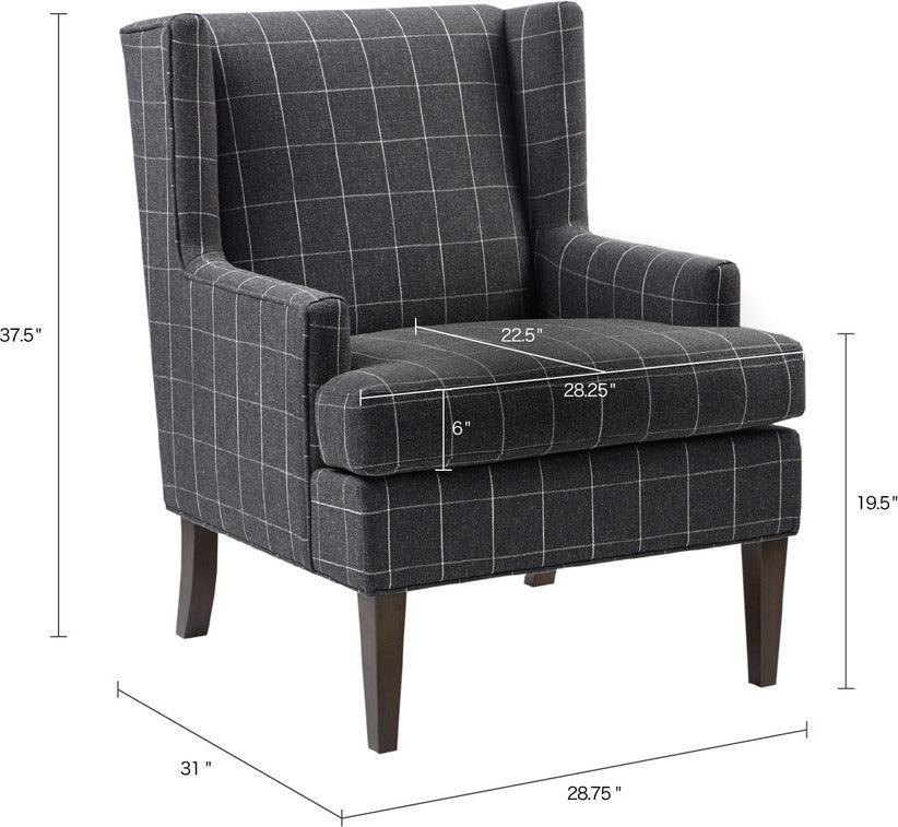 Olliix.com Accent Chairs - Decker Accent Armchair Charcoal