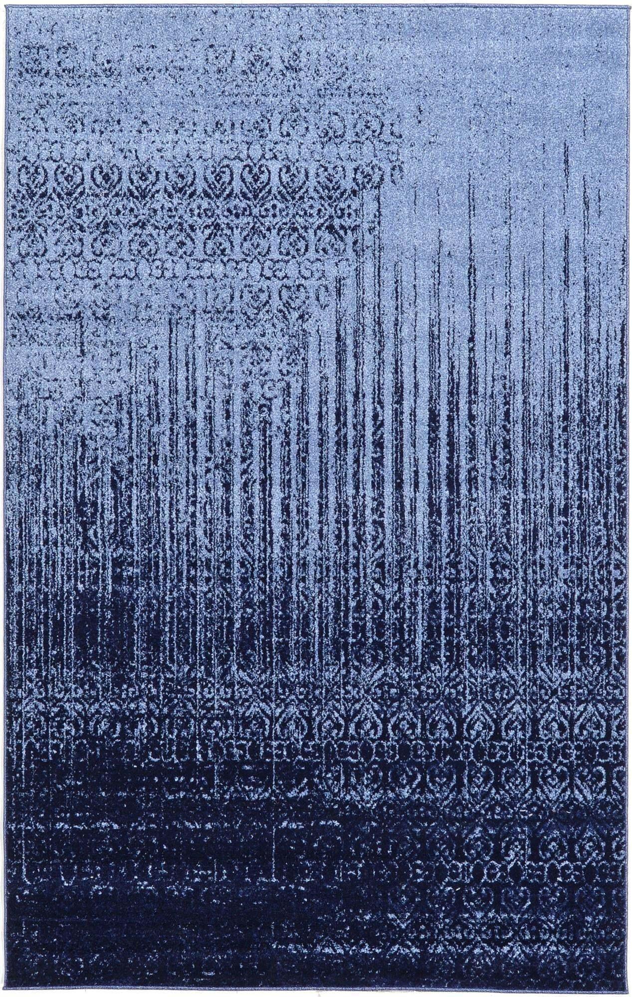 Unique Loom Indoor Rugs - Del Mar 5x8 Rug Blue