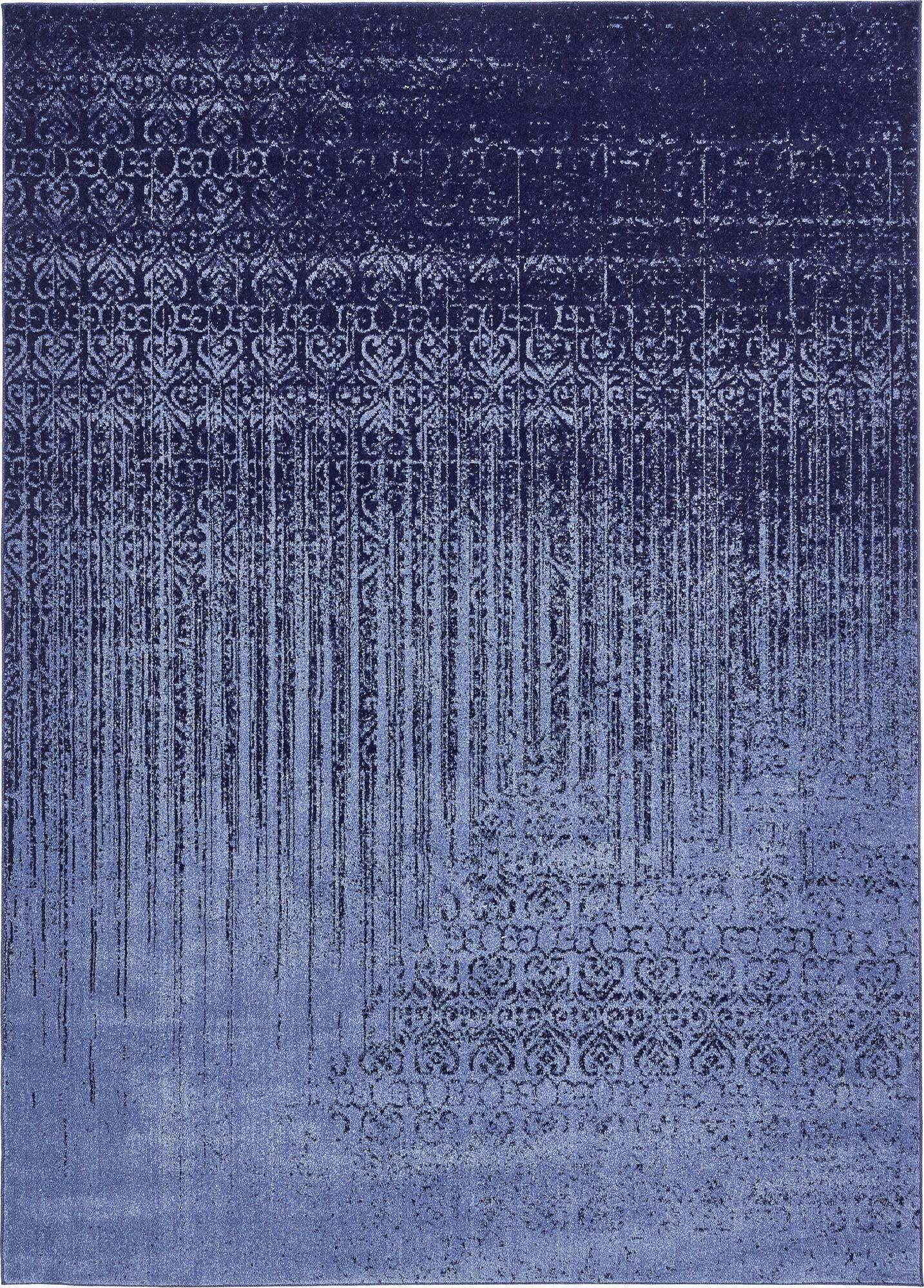 Unique Loom Indoor Rugs - Del Mar Geometric Rectangular 8x11 Rug Blue & Navy Blue
