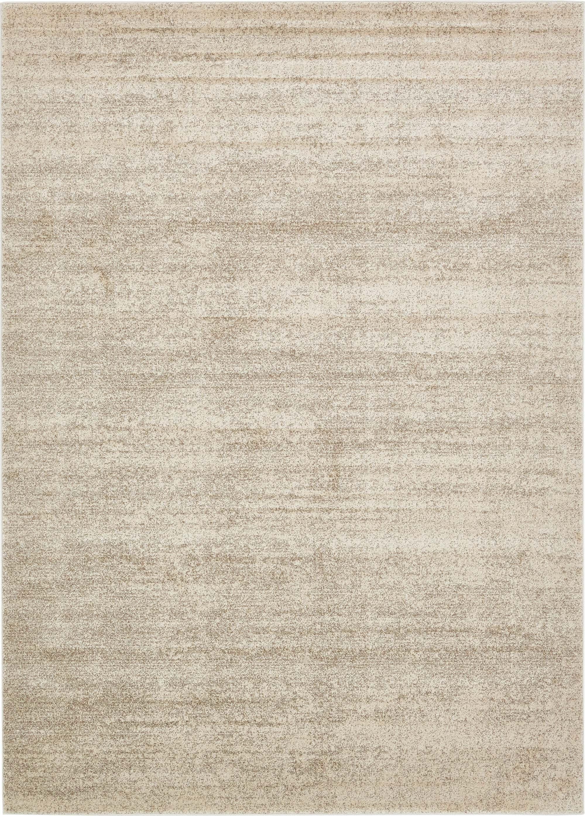 Unique Loom Indoor Rugs - Del Mar Solid Rectangular 8x11 Rug Beige & Brown