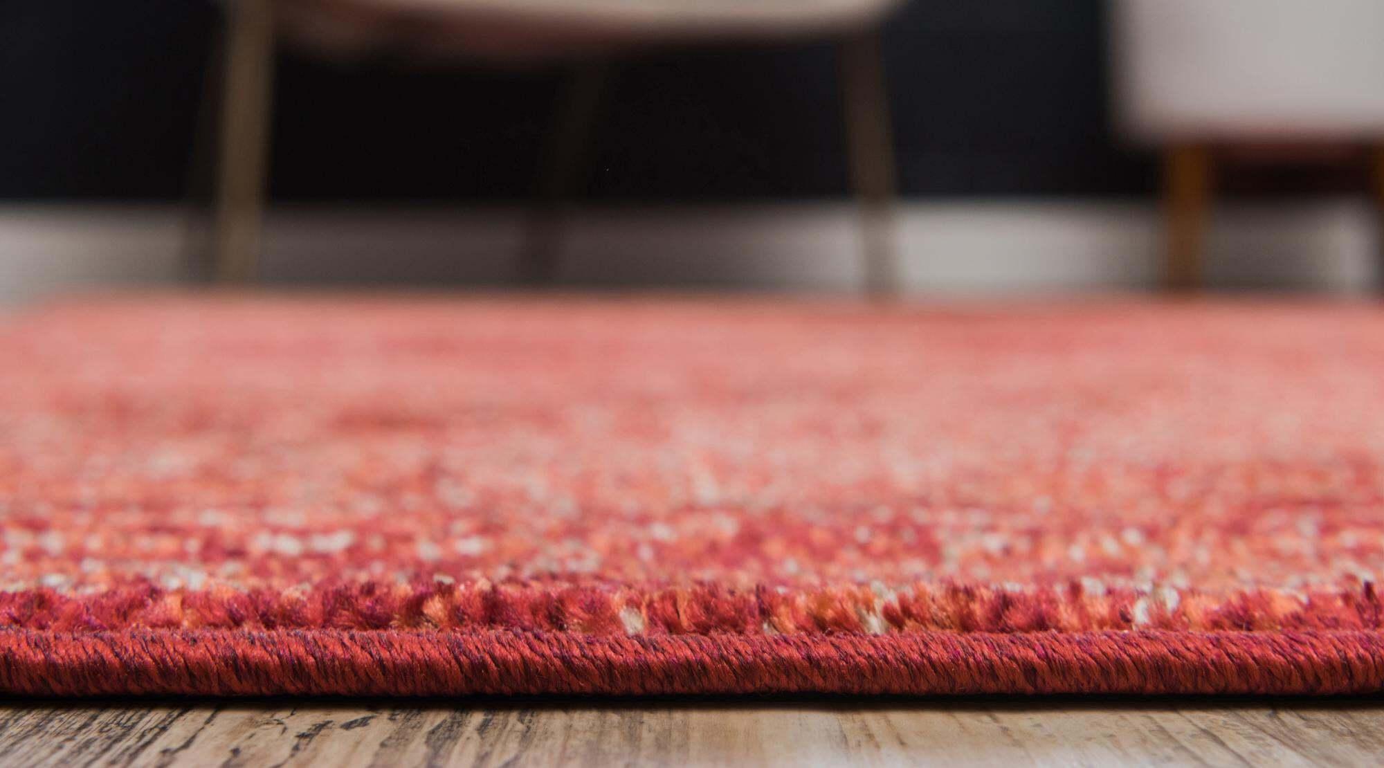Unique Loom Indoor Rugs - Del Mar Solid Rectangular 8x11 Rug Terracotta & Red