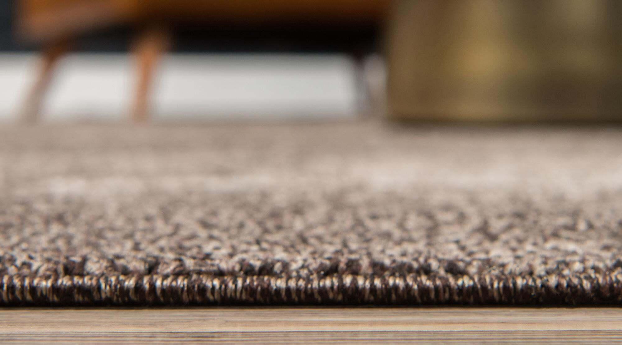Unique Loom Indoor Rugs - Del Mar Solid Rectangular 9x12 Rug Brown & Light Brown