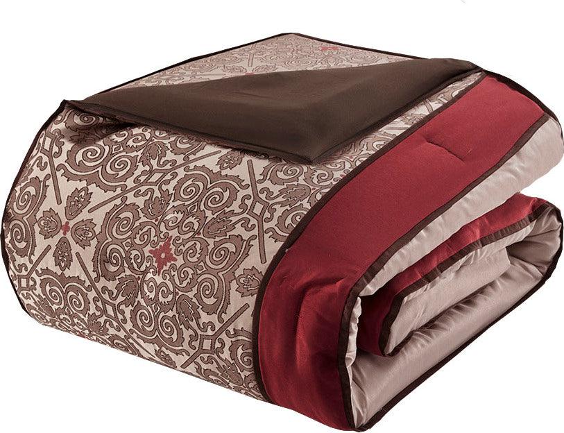 Olliix.com Comforters & Blankets - Delaney 24 Piece Room 104 " W In a Bag Red