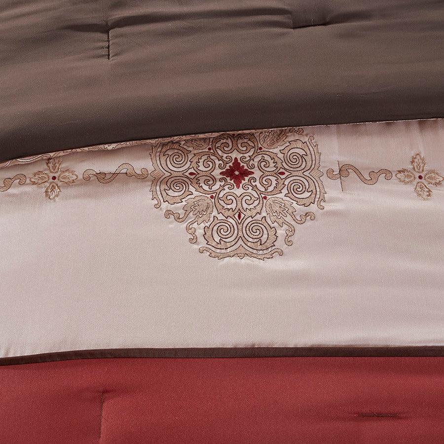 Olliix.com Comforters & Blankets - Delaney 24 Piece Room 104 " W In a Bag Red
