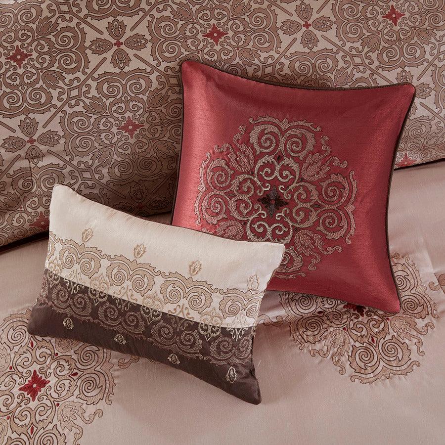Olliix.com Comforters & Blankets - Delaney 24 Piece Room 104 " W In a Bag Red