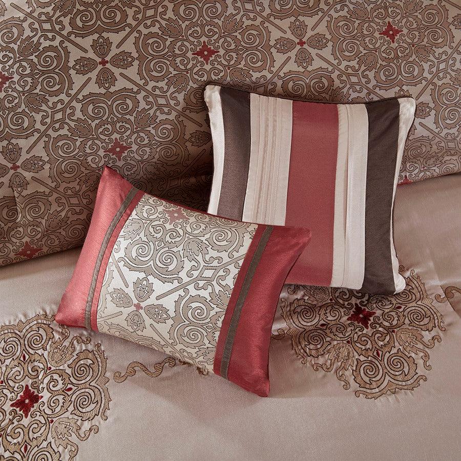 Olliix.com Comforters & Blankets - Delaney 24 Piece Room 104 " W In a Bag Red