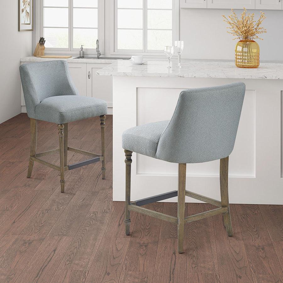 Olliix.com Barstools - Delaney 25" Upholstered Counter Stool Reclaimed Brown