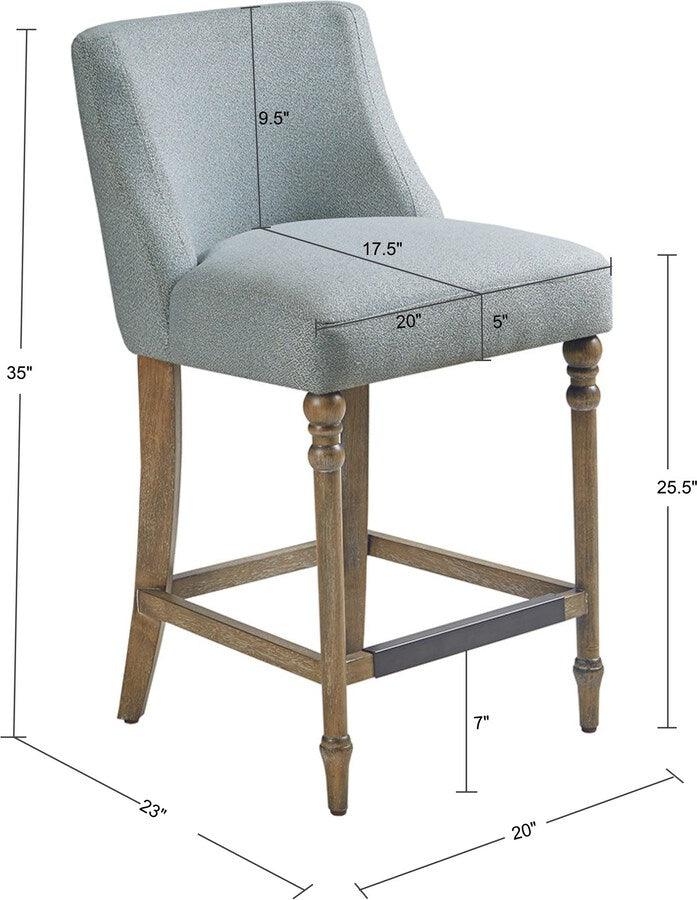 Olliix.com Barstools - Delaney 25" Upholstered Counter Stool Reclaimed Brown