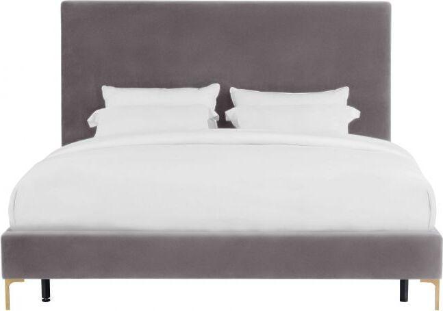 Tov Furniture Beds - Delilah Gray Velvet Bed in King