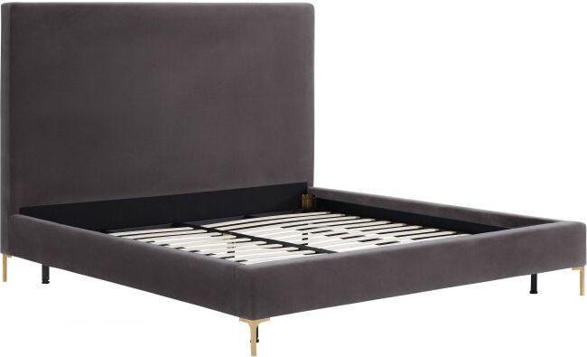 Tov Furniture Beds - Delilah Gray Velvet Bed in King