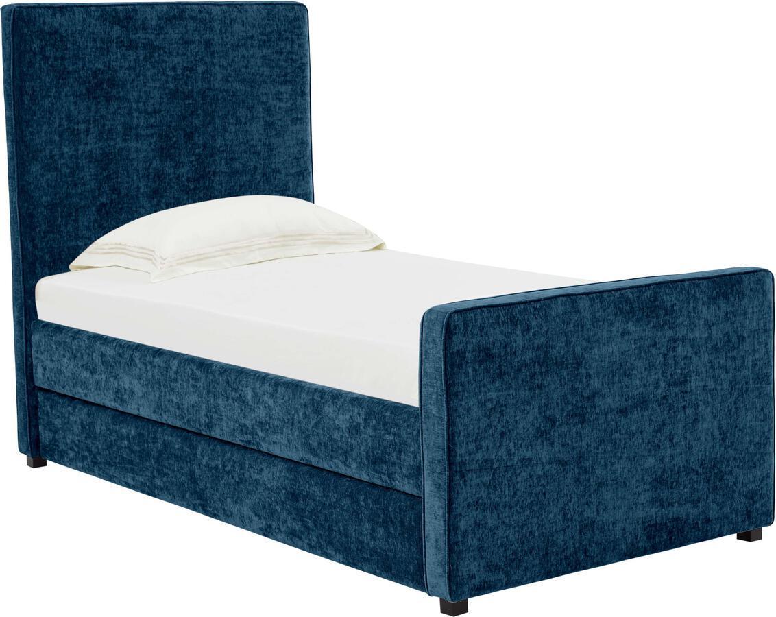 Tov Furniture Daybeds - Delilah Navy Textured Velvet Trundle in Twin